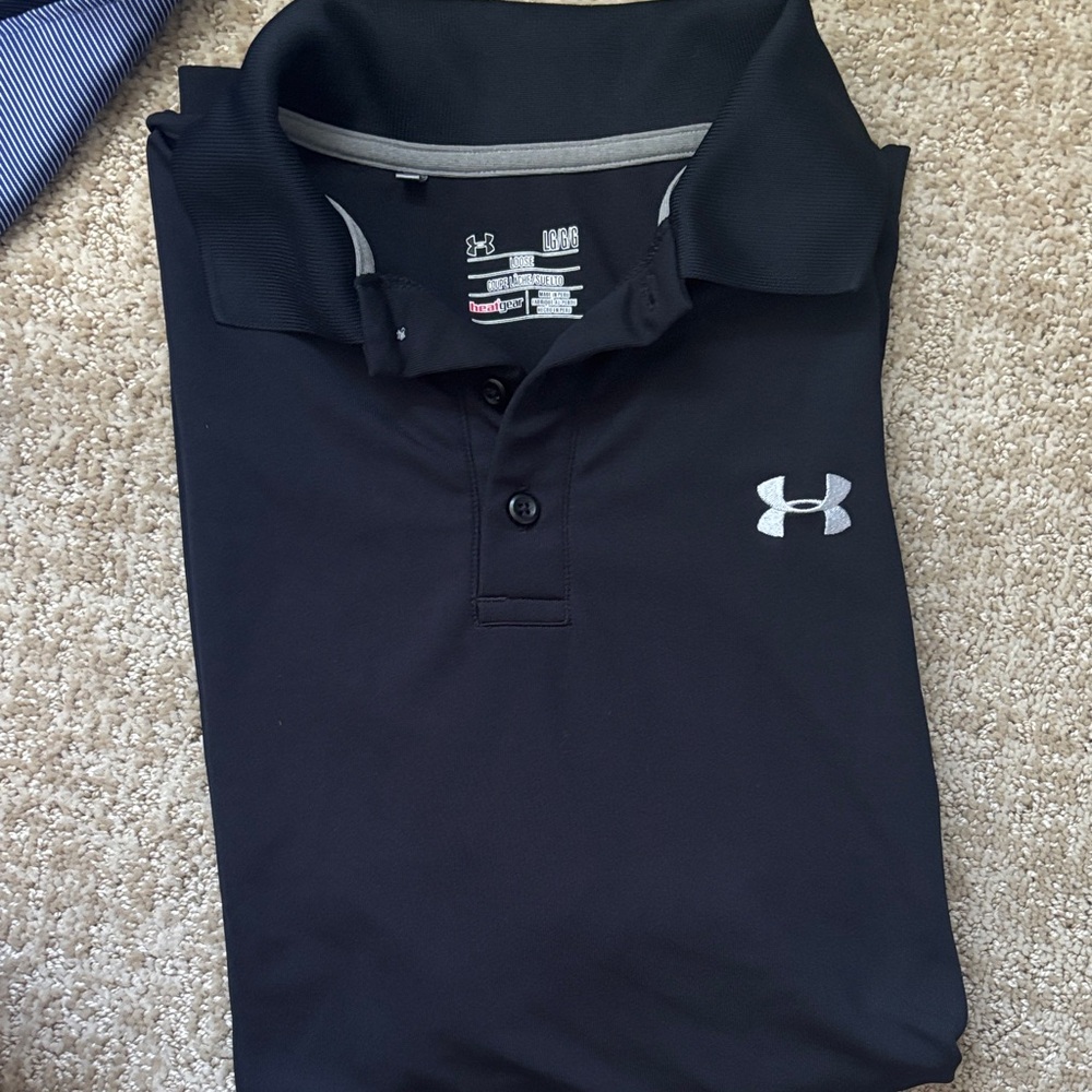 Under Armour Men's Polo Shirt in Black and Gray